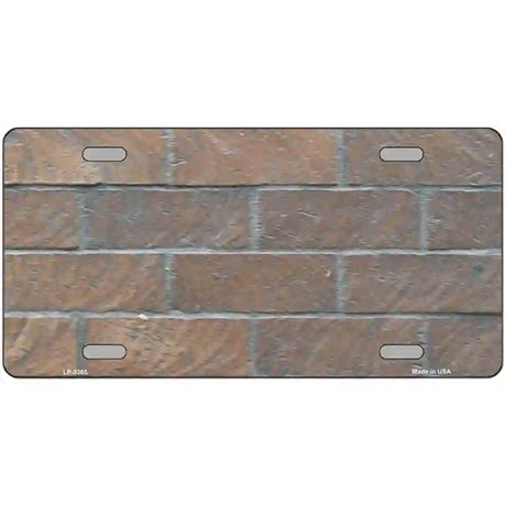 Brick Wall Metal Novelty License Plate 24" x 12" (LLP)