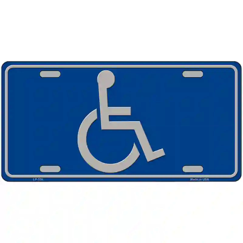 Handicap Logo Metal Novelty License Plate 24" x 12" (LLP)