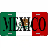 Mexico on Flag Metal Novelty License Plate 24" x 12" (LLP)