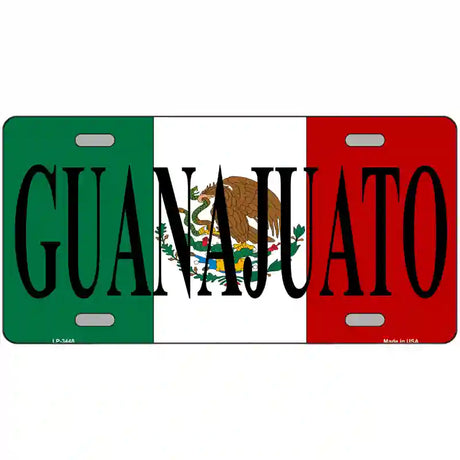 Guanajuato on Mexico Flag Metal Novelty License Plate 24" x 12" (LLP)