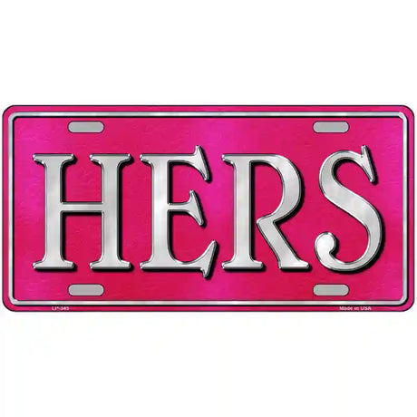 HERS Metal Novelty License Plate 24" x 12" (LLP)