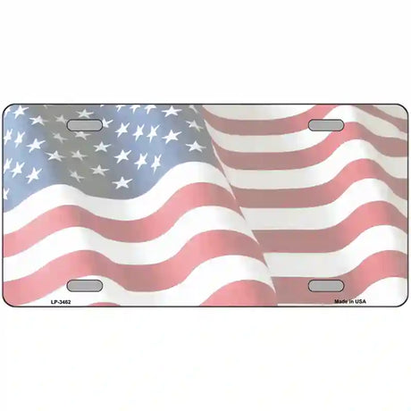 Faded Old Glory Metal Novelty License Plate 24" x 12" (LLP)