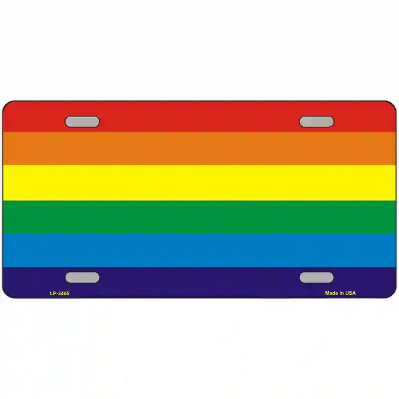 Rainbow Flag Metal Novelty License Plate 24" x 12" (LLP)
