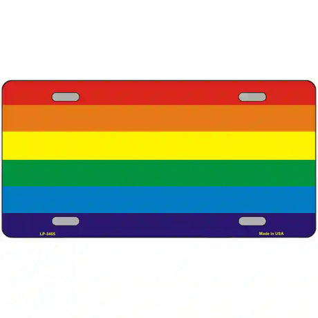 Rainbow Flag Metal Novelty License Plate 24" x 12" (LLP)