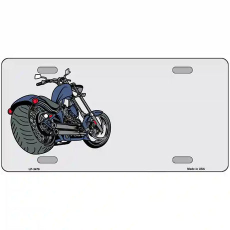 Motorcycle Offset Metal Novelty License Plate 24" x 12" (LLP)