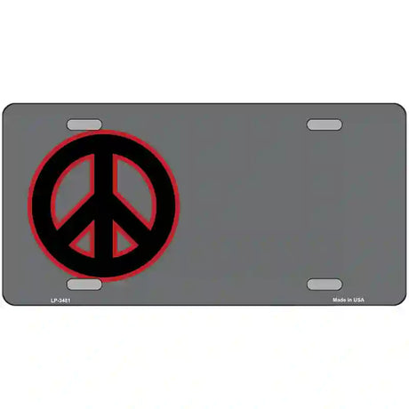 Peace Symbol Offset Metal Novelty License Plate 24" x 12" (LLP)