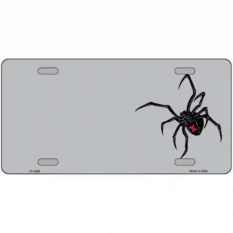 Black Widow Offset Metal Novelty License Plate 24" x 12" (LLP)