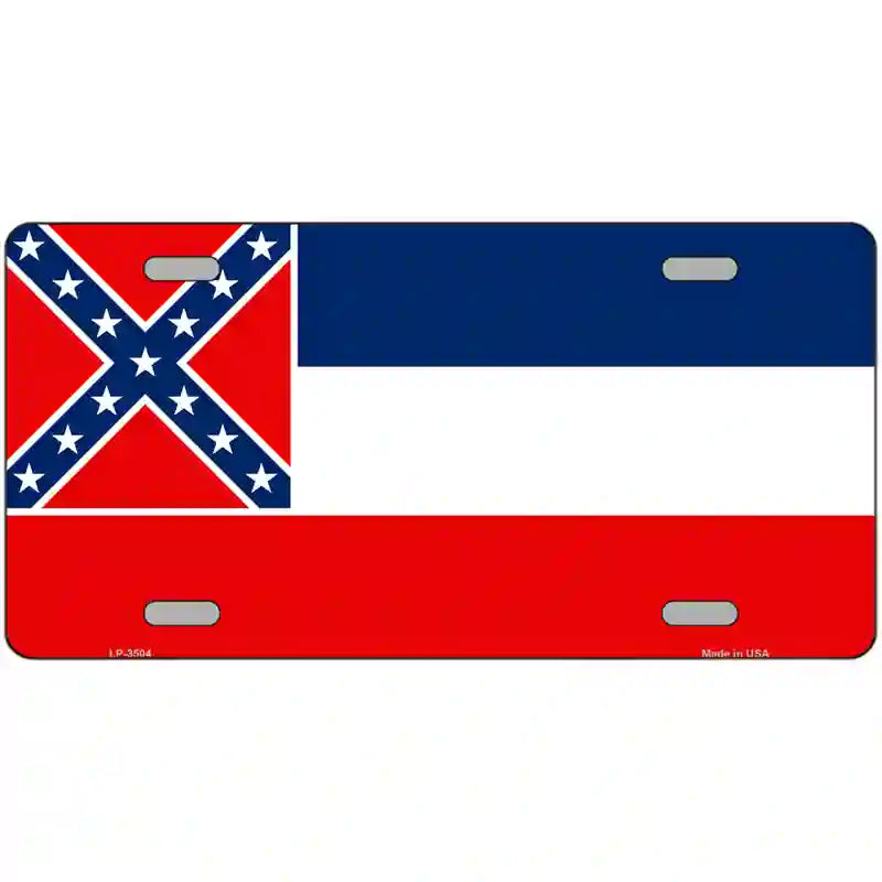 Mississippi Flag Metal Novelty License Plate 24" x 12" (LLP)