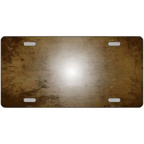 Brown White Fade Scratched License Plate Metal Novelty 24" x 12" (LLP)