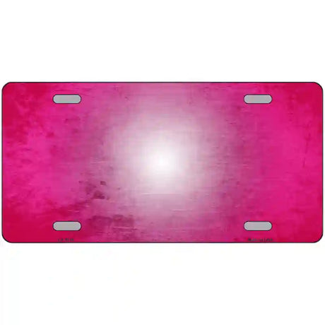 Pink White Fade Scratched License Plate Metal Novelty 24" x 12" (LLP)