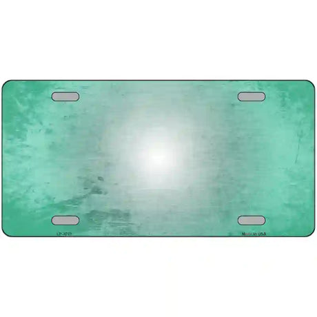 Mint White Fade Scratched License Plate Metal Novelty 24" x 12" (LLP)