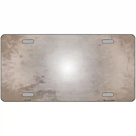 Tan White Fade Scratched License Plate Metal Novelty 24" x 12" (LLP)