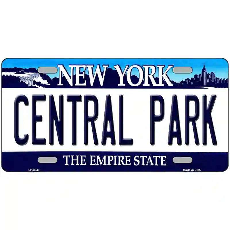 Central Park New York Novelty Metal License Plate 24" x 12" (LLP)