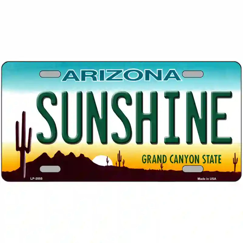 Sunshine Arizona Metal Novelty License Plate 24" x 12" (LLP)