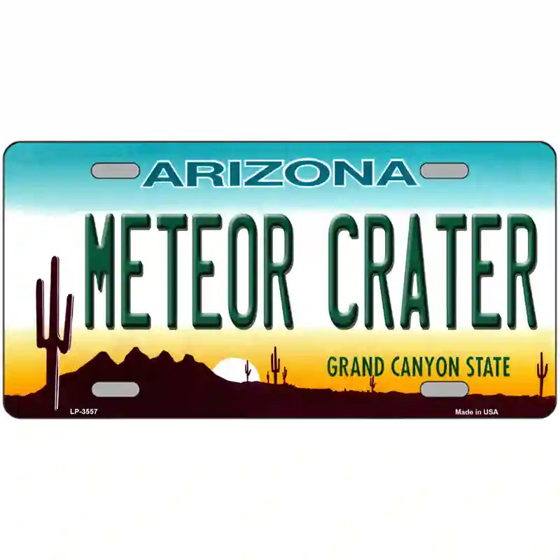 Arizona Meteor Crater Novelty Metal License Plate 24" x 12" (LLP)