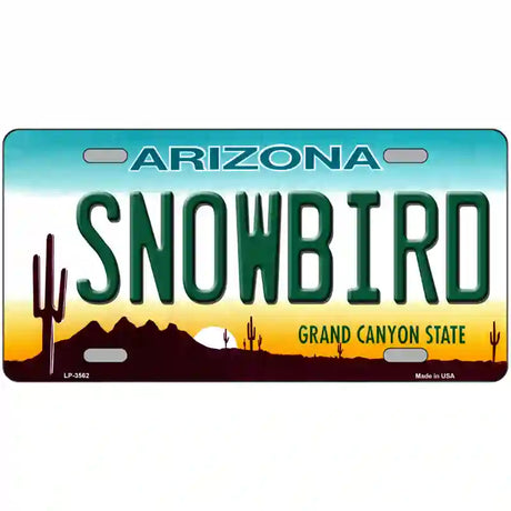 Snowbird Arizona Novelty Metal License Plate 24" x 12" (LLP)