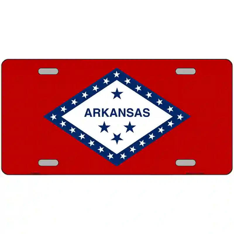 Arkansas State Flag Metal Novelty License Plate 24" x 12" (LLP)