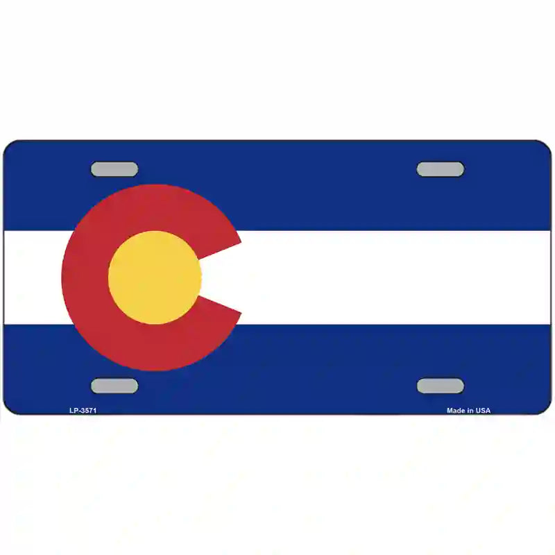 Colorado State Flag Metal Novelty License Plate 24" x 12" (LLP)