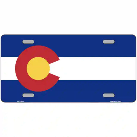 Colorado State Flag Metal Novelty License Plate 24" x 12" (LLP)