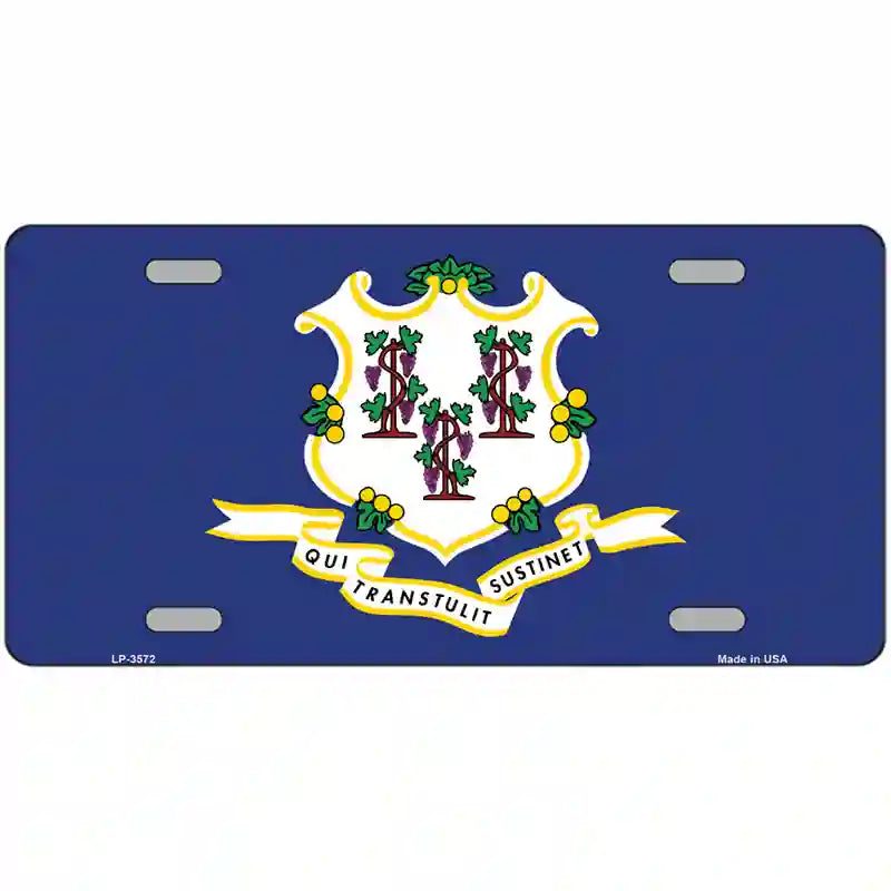 Connecticut State Flag Metal Novelty License Plate 24" x 12" (LLP)