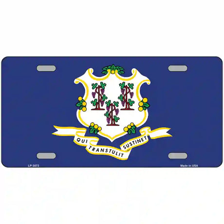 Connecticut State Flag Metal Novelty License Plate 24" x 12" (LLP)