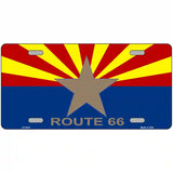 Route 66 Arizona Flag Metal License Plate 24" x 12" (LLP)