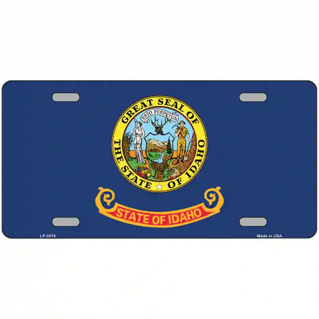 Idaho State Flag Metal Novelty License Plate 24" x 12" (LLP)