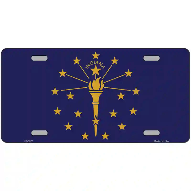 Indiana State Flag Metal Novelty License Plate 24" x 12" (LLP)