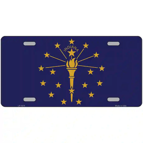 Indiana State Flag Metal Novelty License Plate 24" x 12" (LLP)