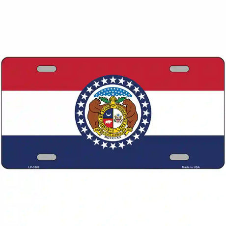 Missouri State Flag Metal Novelty License Plate 24" x 12" (LLP)