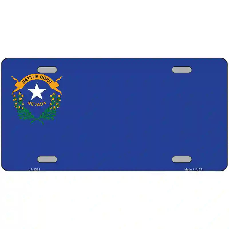 Nevada State Flag Metal Novelty License Plate 24" x 12" (LLP)