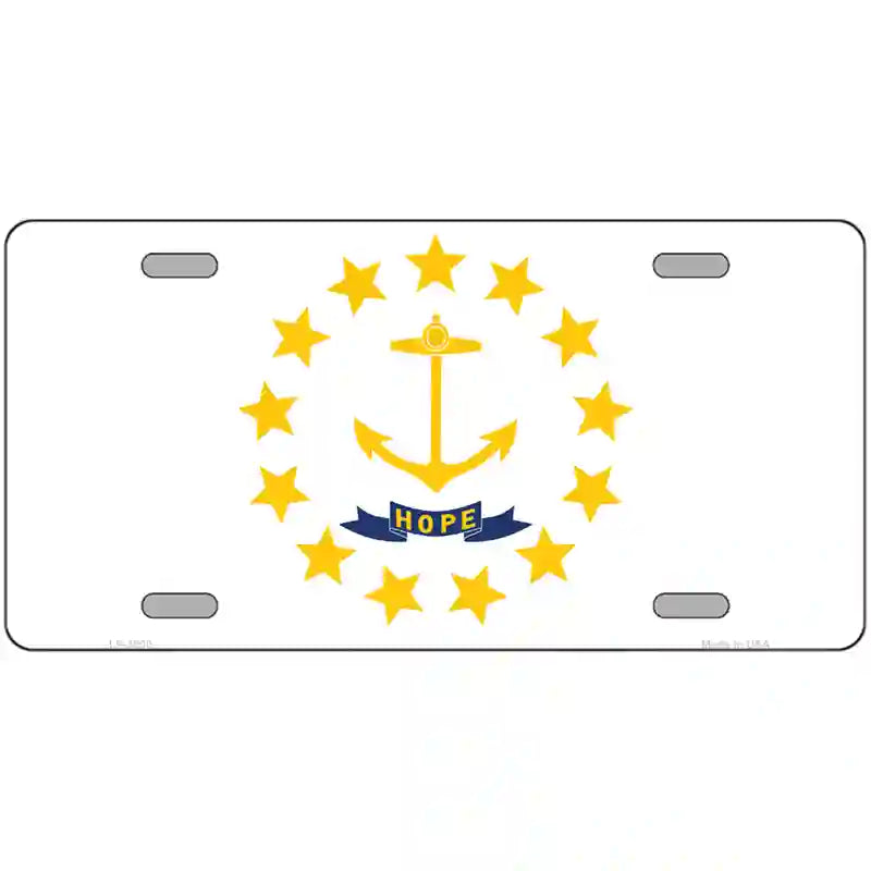 Rhode Island State Flag Metal Novelty License Plate 24" x 12" (LLP)