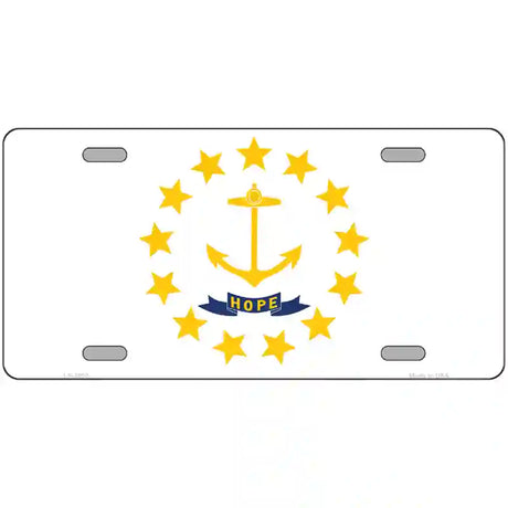 Rhode Island State Flag Metal Novelty License Plate 24" x 12" (LLP)