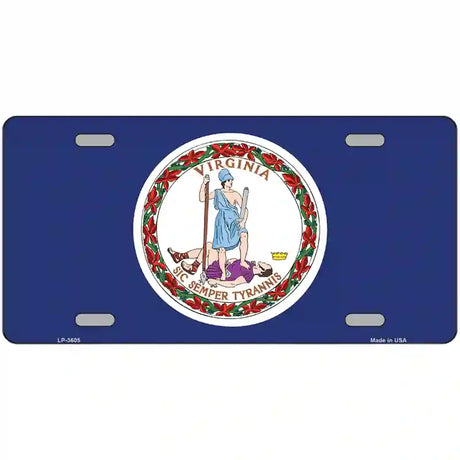 Virginia State Flag Metal Novelty License Plate 24" x 12" (LLP)