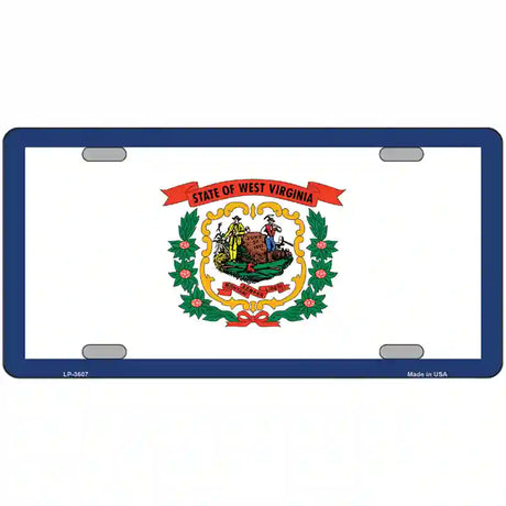 West Virginia State Flag Metal Novelty License Plate 24" x 12" (LLP)