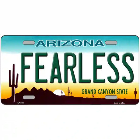 Fearless Arizona Novelty Metal License Plate 24" x 12" (LLP)