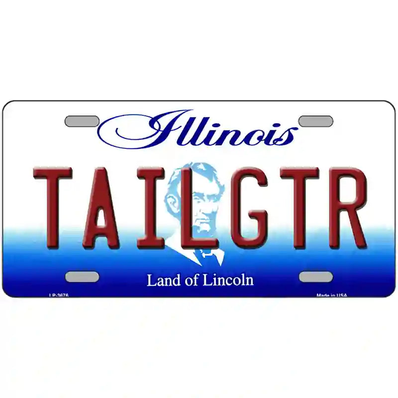 Tailgtr Illinois Novelty Metal License Plate 24" x 12" (LLP)