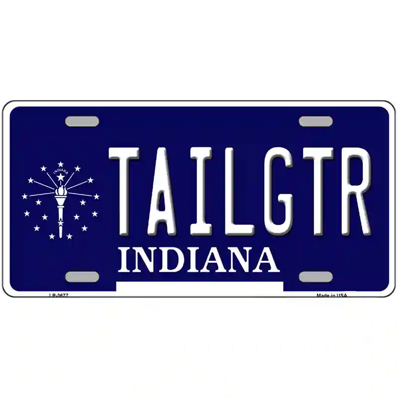 Tailgtr Indiana Novelty Metal License Plate 24" x 12" (LLP)