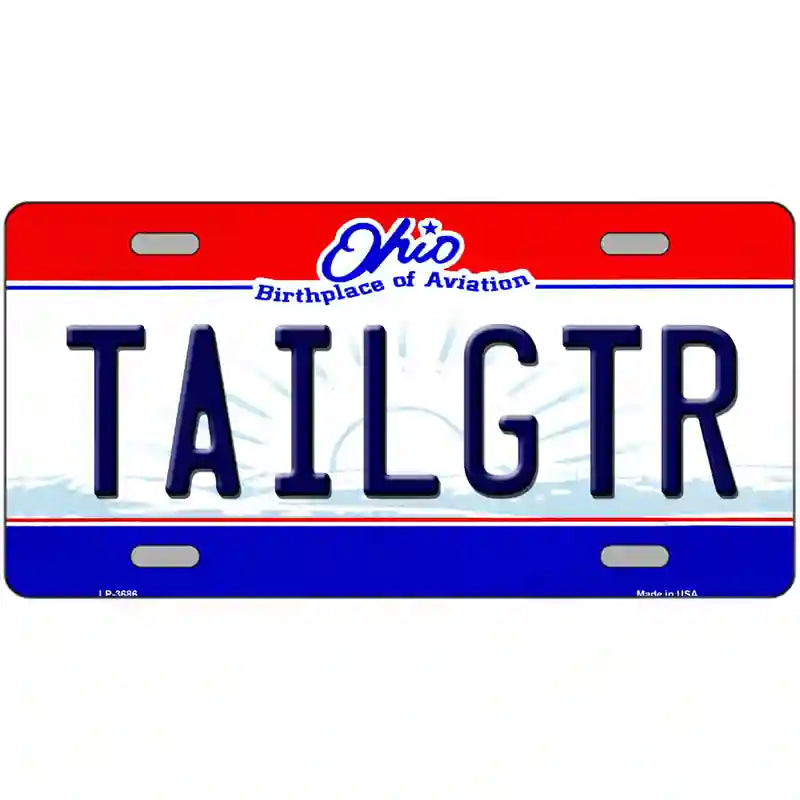 Tailgtr Ohio State Novelty Metal License Plate 24" x 12" (LLP)