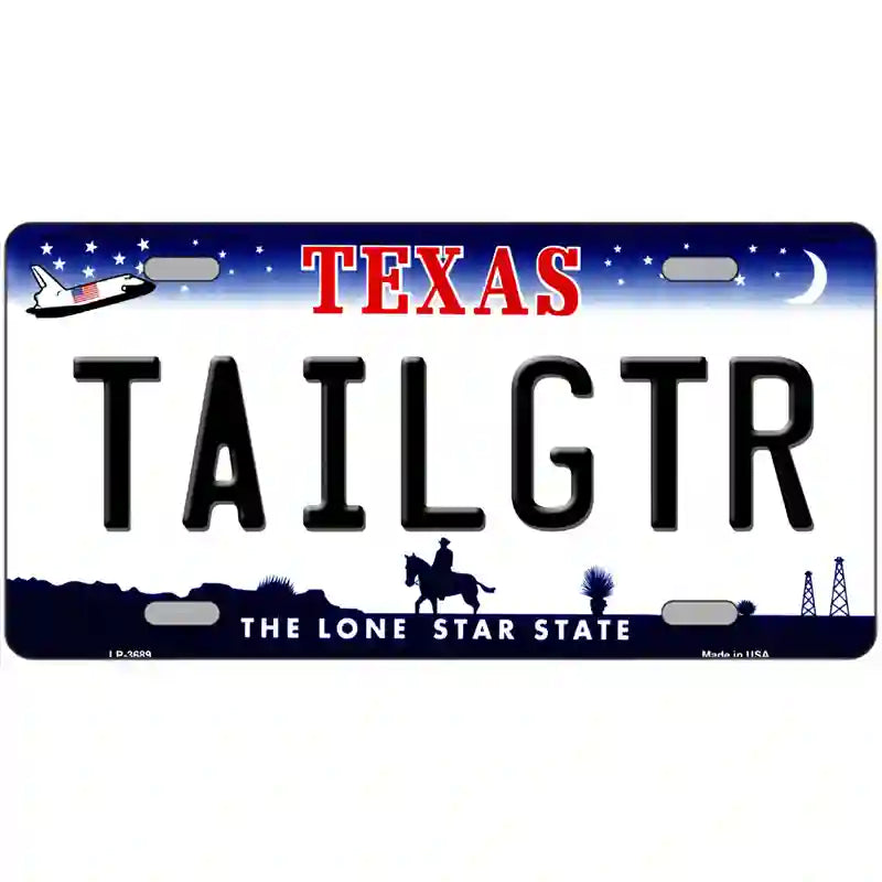 Tailgtr Texas Novelty Metal License Plate 24" x 12" (LLP)