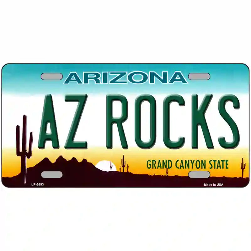 Az Rocks Novelty Metal License Plate 24" x 12" (LLP)