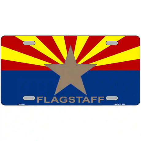 Flagstaff Arizona State Flag Metal Novelty License Plate 24" x 12" (LLP)