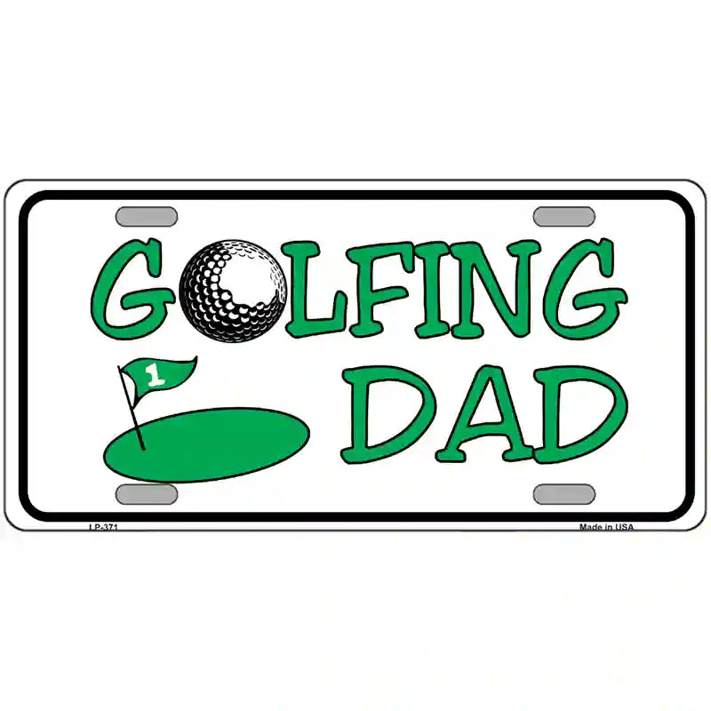 Golfing Dad Metal Novelty License Plate 24" x 12" (LLP)