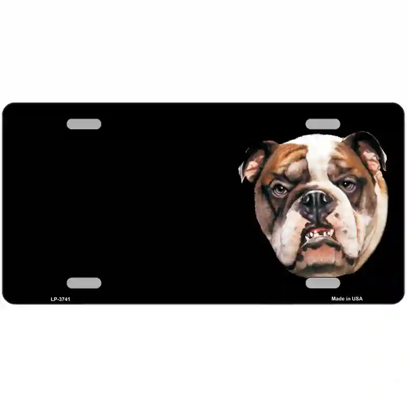 Bull Dog Offset Metal Novelty License Plate 24" x 12" (LLP)