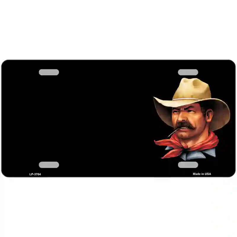 Cowboy Offset Metal Novelty License Plate 24" x 12" (LLP)