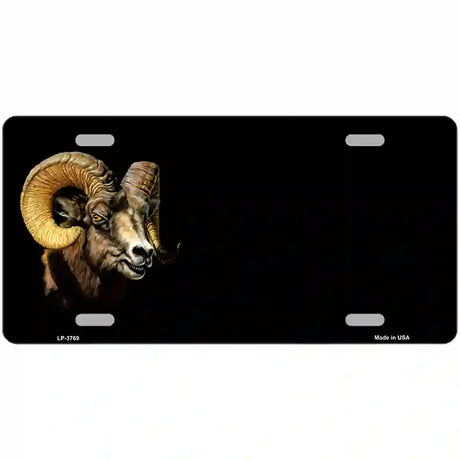 Big Horn Sheep Offset Metal Novelty License Plate 24" x 12" (LLP)