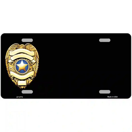 Police Badge Offset Metal Novelty License Plate 24" x 12" (LLP)