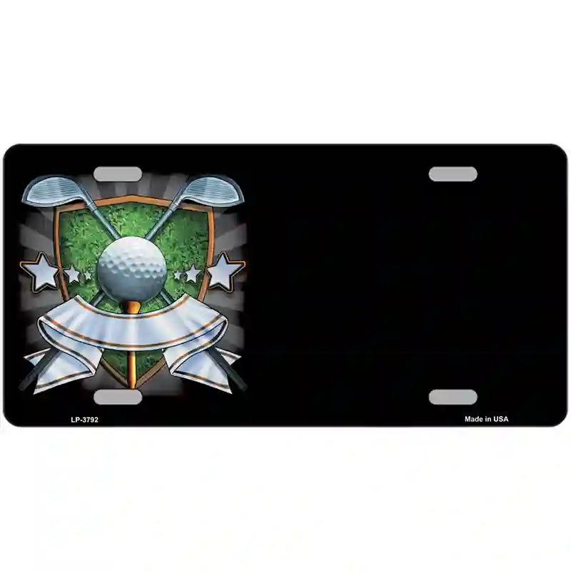 Golf Banner Offset Metal Novelty License Plate 24" x 12" (LLP)