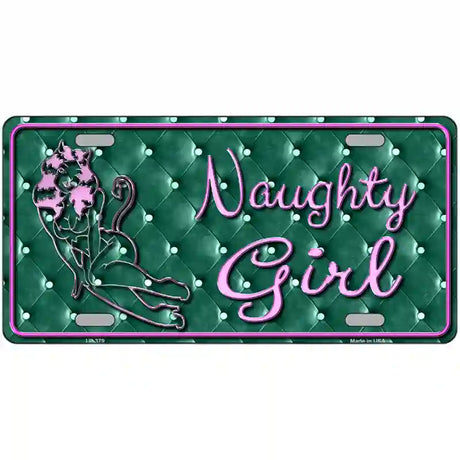 Naughty Girl Metal Novelty License Plate 24" x 12" (LLP)