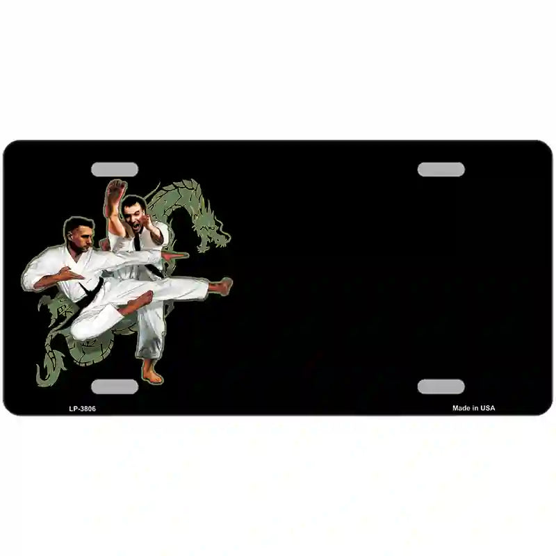 Karate Offset Metal Novelty License Plate 24" x 12" (LLP)